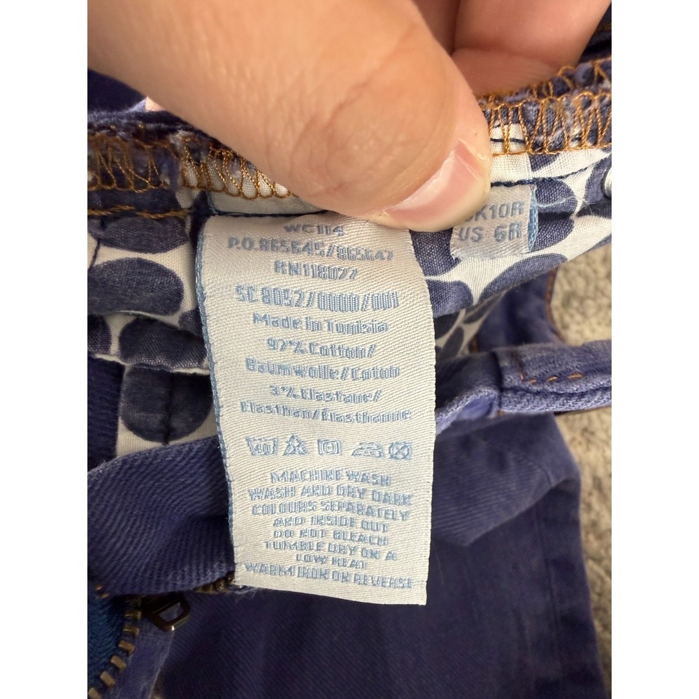 Boden Size 6 Stretch Denim Casual Jeans Purple Blue Pants‎ Button Zip - Picture 9 of 10
